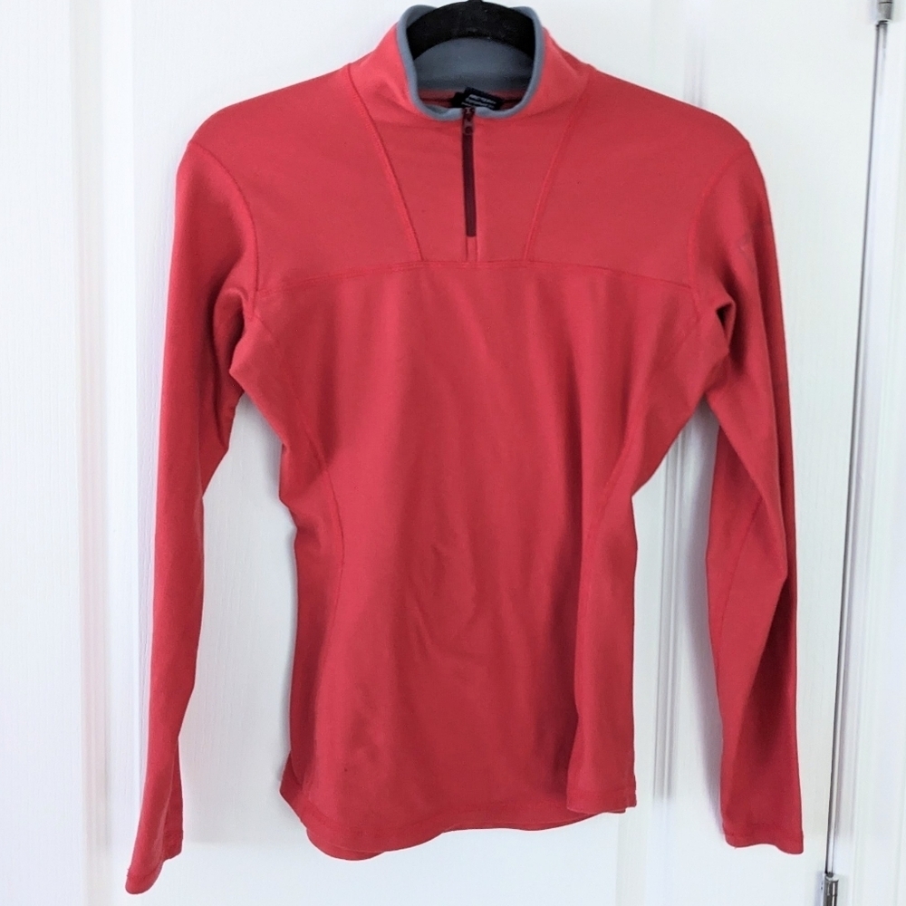 Arc'teryx quater zip base layer red medium